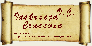Vaskrsija Crnčević vizit kartica